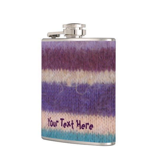 カラフル編ストライプヴィンテージスタイルおもしろいデザイン フラスク (左)