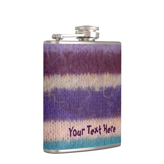 カラフル編ストライプヴィンテージスタイルおもしろいデザイン フラスク (右)