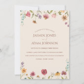 カラフル縁ど結婚フローラ 招待状 (正面)