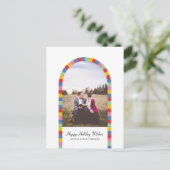 カラフル縁どArch Photo Chrimas Holiday ポストカード (スタンド正面)