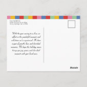 カラフル縁どArch Photo Chrimas Holiday ポストカード (裏面)