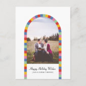 カラフル縁どArch Photo Chrimas Holiday ポストカード (正面)