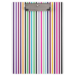 カラフル縦ストライプクリップボード クリップボード
