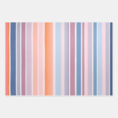 カラフル織ストライプの地アートラッピング紙シート ラッピングペーパーシート (正面2)