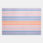 カラフル織ストライプの地アートラッピング紙シート ラッピングペーパーシート (正面)