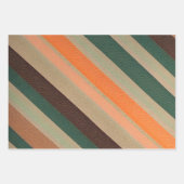 カラフル織ストライプの地アートラッピング紙シート ラッピングペーパーシート (正面3)