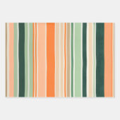 カラフル織ストライプの地アートラッピング紙シート ラッピングペーパーシート (正面2)