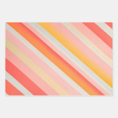 カラフル織ストライプの地アートラッピング紙シート ラッピングペーパーシート (正面3)