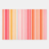 カラフル織ストライプの地アートラッピング紙シート ラッピングペーパーシート (正面2)