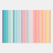 カラフル織ストライプの地アートラッピング紙シート ラッピングペーパーシート (正面2)