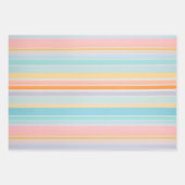 カラフル織ストライプの地アートラッピング紙シート ラッピングペーパーシート (正面)