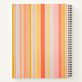 カラフル織ストライプの織アートスパイラルノート ノートブック (裏面)