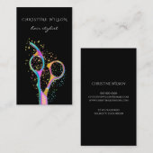 カラフル美容師のシザーロゴ 名刺 (正面/裏面)