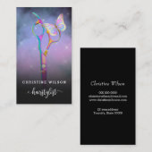 カラフル美容師蝶 名刺 (正面/裏面)