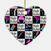 カラフル美容師装飾品 セラミックオーナメント (裏面)