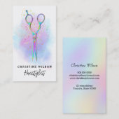 ・カラフル美容用鋏の名刺 名刺 (正面/裏面)