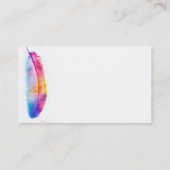 カラフル羽毛の名刺カスタムテンプレート 名刺 (裏面)