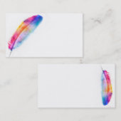 カラフル羽毛名刺カスタムテンプレート 名刺 (正面/裏面)