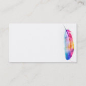 カラフル羽毛名刺カスタムテンプレート 名刺 (裏面)