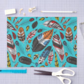 カラフル羽毛 薄葉紙 (クラフト)