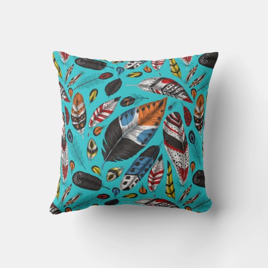 カラフル羽 クッション (裏面)