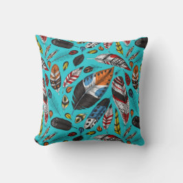 カラフル羽 クッション