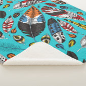 カラフル羽 シェルパブランケット (3/4)