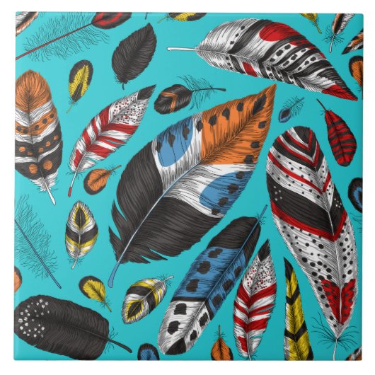 カラフル羽 タイル (正面)