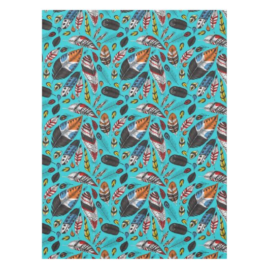 カラフル羽 テーブルクロス (正面)