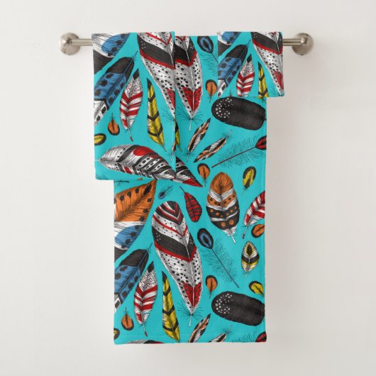 カラフル羽 バスタオルセット (インサイチュ)