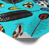 カラフル羽 ポスター (角)