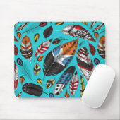 カラフル羽 マウスパッド (マウス)