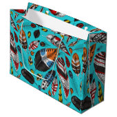 カラフル羽 ラージペーパーバッグ (正面アングル)