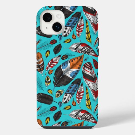 カラフル羽 iPhoneケース (裏面)