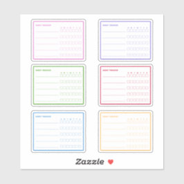 カラフル習慣トラッカープランナー シール