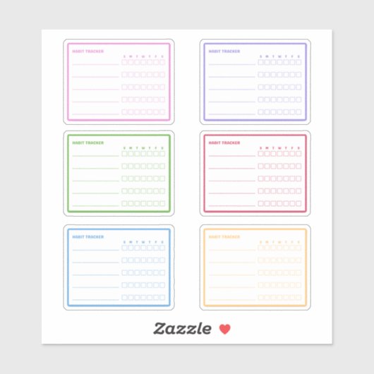 カラフル習慣トラッカープランナー シール (シート)