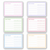 カラフル習慣トラッカープランナー シール (正面)