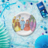 カラフル聖降誕祭 ペーパープレート (パーティー)