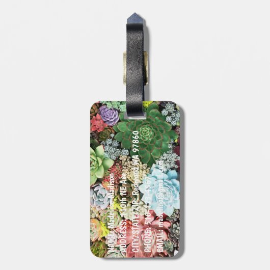 カラフル肉 ラゲッジタグ (裏面縦)