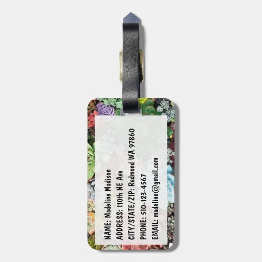 カラフル肉 ラゲッジタグ (裏面縦)