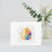 カラフル脳 – 科学と芸術 – 神経科学Ne シーズンポストカード (スタンド正面)