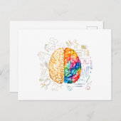 カラフル脳 – 科学と芸術 – 神経科学Ne シーズンポストカード (正面/裏面)
