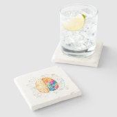 カラフル脳 – 科学と芸術 – 神経科学Ne ストーンコースター (横)