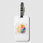 カラフル脳 – 科学と芸術 – 神経科学Ne ラゲッジタグ (正面縦)