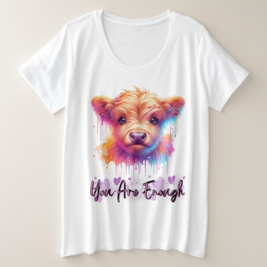 カラフル自信 プラスサイズTシャツ (デザイン正面)