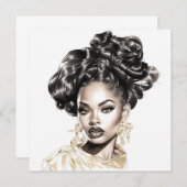 カラフル自信:女性アートの力ポップ・アートの強化 ノートカード (正面/裏面)