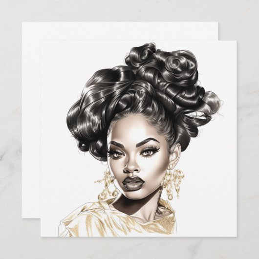 カラフル自信：女性アートの力ポップ・アートの強化 ノートカード (正面/裏面)