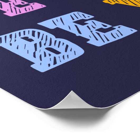 カラフル自信-子供部屋感動的引用文 ポスター (角)