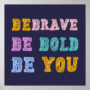 カラフル自信-子供部屋感動的引用文 ポスター