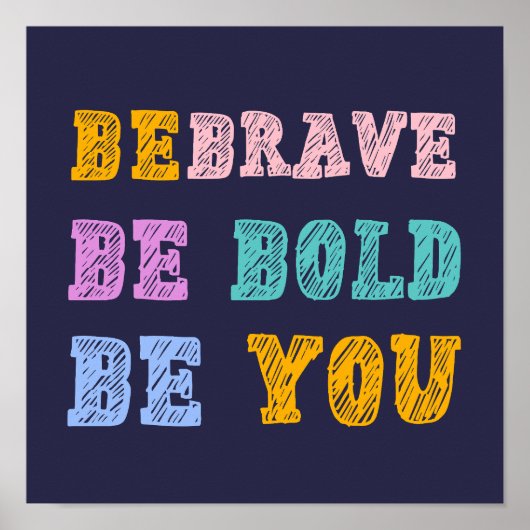 カラフル自信-子供部屋感動的引用文 ポスター (正面)